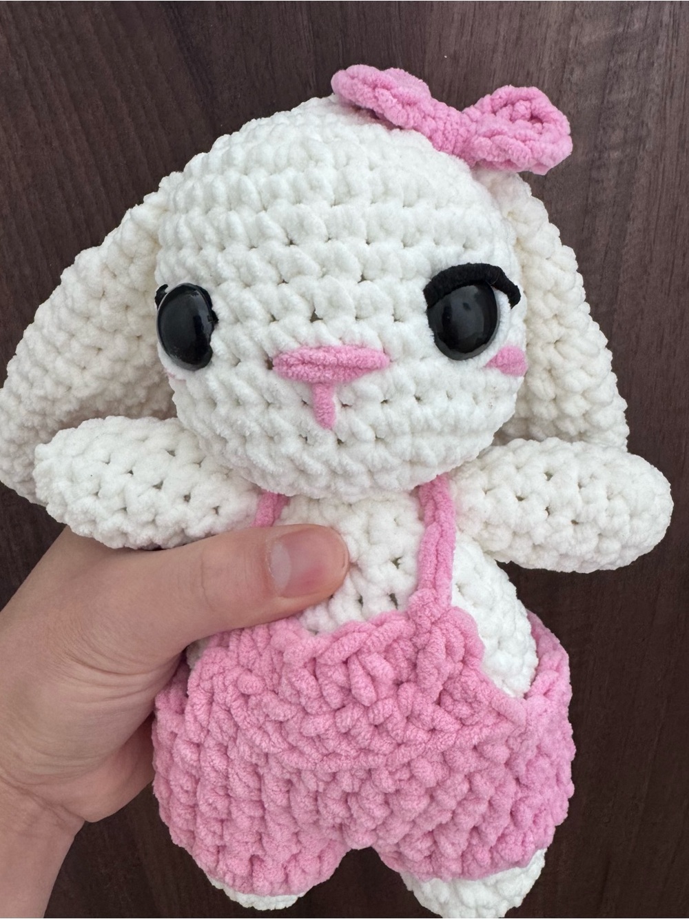 Super Cute ‘Hazel’ The Bunny Crochet, Handmade Crochet Decor Gift - Picture 4 of 7